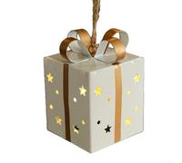 Bo?te No?l en Fer pour forgé Décoratif Creux pour Fêtes Bo?te | Iron Construction, Hollow Design For Lights, pour ideal For Weddings And Parties, Festive White Red Green Colours