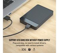 Bo?tier pour disque dur externe HDD, indicateur LED Plug and Play pour SSD, bo?tier de Type C 3.0, bo?tier pour disque dur USB 3.0