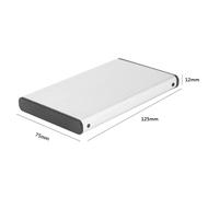 Bo?tier pour disque dur externe SATA III vers USB 2.5, en aluminium, 3.0 pouces, 6Gbps, SSD, prise chaude, compatible avec Windows et Mac