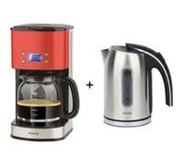 BO17 + MG30 rouge Bouilloire 1.7 et cafetière programmables G