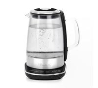 H. Koenig Bouilloire électrique BO600 – 1,5 L verre/inox, programmable, 4 temp., maintien 30 min