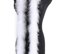 Boa à plumes de dinde 2 m 8 cm - Plumes en peluche moelleuse - Étole à plumes - Guirlande à plumes pour sapin de Noël, mariage, bricolage, burlesque, carnaval, fête, costume des années 20, environ 15
