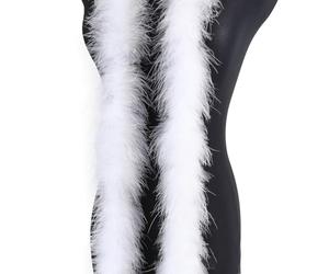 Boa à plumes de dinde 2 m 8 cm - Plumes en peluche moelleuse - Étole à plumes - Guirlande à plumes pour sapin de Noël, mariage, bricolage, burlesque, carnaval, fête, costume des années 20, environ 15