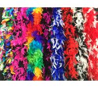 Boa de Plumes, Multicolore ou en Deux Couleurs, Disponible en Six Coloris (Noir-Blanc)