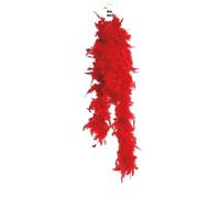 Boa de plumes rouge années 20 180cm