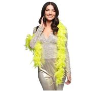 Boland – Boa en plumes 180 cm Jaune néon 50 g – Accessoire costume Charleston