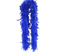 Boa en Plumes Bleu Écharpe en Plumes Femme, Naturelles Plumes de Faisan Longue Ceinture de Plumes Multicolore Ruban à Franges en Satin Pour 20 ans, carnaval, Charleston Style, Fêtes à thème, cabaret