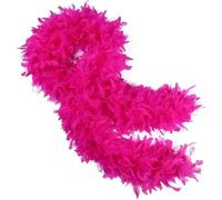 Boa en plumes de dinde - 1,8 m de long pour fête, Noël, centre de table, Halloween, costume, concert, animal de compagnie et décoration de la maison, rose rouge