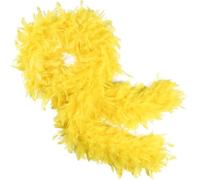Boa en plumes de dinde - 1,8 m de long pour fête, Noël, centre de table, Halloween, costume, concert, animal de compagnie et décoration de la maison - Jaune