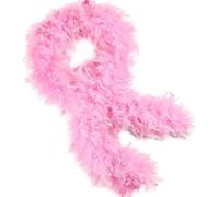 Boa en plumes de dinde - 1,8 m de long pour fête, Noël, centre de table, Halloween, costume, concert, animal de compagnie et décoration de la maison, rose clair