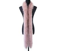 Boa en plumes de dinde de 2 m d'épaisseur - 50 g d'épaisseur - Bordure en plumes naturelles - Pour décoration de vêtements, châle