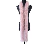 Boa en plumes de dinde de 2 m d'épaisseur - 50 g d'épaisseur - Bordure en plumes naturelles - Pour décoration de vêtements, châle