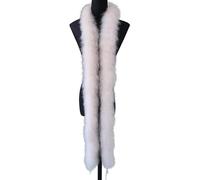 Boa en plumes de dinde de 2 m d'épaisseur - 50 g d'épaisseur - Bordure en plumes naturelles - Pour décoration de vêtements, châle