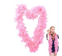 Boa en plumes de dinde - Guirlande de fête rose, accessoire de décoration doux et moelleux pour fille | Accessoire de déguisement élégant pour cosplay, Halloween, mariage, danse, festival