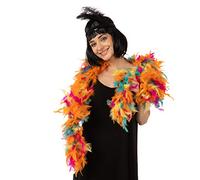Boa en plumes de luxe pour déguisement burlesque des années 1920 - 190 cm - 85 g (gris)