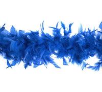 Trimits Boa en plumes de marabout, Bleu, 1,8 metre x 12 cm