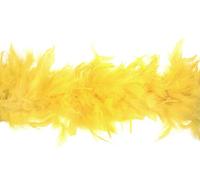 Boa en plumes de marabout: 1,8 mx 12 cm: jaune