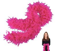 Boa en plumes épaisses bleu roi pour femmes et filles, 80 g, 2 m, en plumes de dinde naturelles, pour adultes, enfants, mariage, enterrement de vie de jeune fille, Halloween, Noël