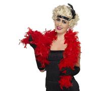 Boa En Plumes Rouge Smiffys Pour Fête Entre Amis Années 20 150Cm 50G Neuf
