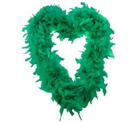 Boa en plumes vertes - 180 cm de long - 80 g - Accessoire pour enterrement de vie de jeune fille