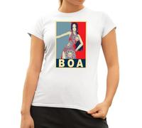 Boa Hancock Retro Poster Anime Manga T-shirt en coton pour femme, blanc, L