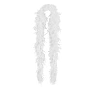 Boa Plume, 60g Boa Plume Blanc, 2 Mètres, Moelleux Plumes Écharpe Déguisement, Accessoire Idéal pour Danse, Carnaval, Noël, Mariage, Soirée Thème, Déguisement