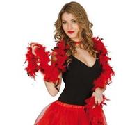 Guirca Fiestas GUI16351 Boa avec Plumes Noires et Rouges, 1,80 m (40 g