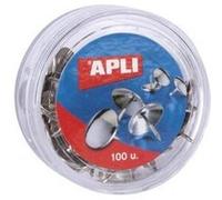APLI - Punaises tête plate - Nickelées - Diamètre 10 mm - 100 unités