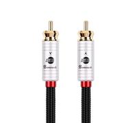 BOAACOUSTIC JIB Câble audio RCA pour caisson de basses de Subwoofer,Cinch RCA Câble Coaxial Numérique 75Ω pour Amplificateur, Home Cinéma, Barre de Son et Subwoofer -1,5 m