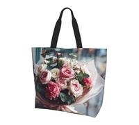 BOAIHH Bouquet By The Window Sac à bandoulière léger pour femme, grande capacité, sac de courses à bandoulière avec pour un usage quotidien et le travail