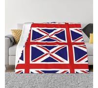 BOAIHH Couverture en flanelle douce et confortable de 152,4 x 127 cm - Légère et pliable - Polaire imprimée drapeau du Royaume-Uni pour la maison, le canapé, les voyages