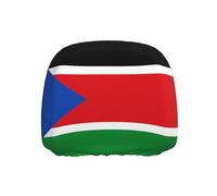 BOAIHH Housse pour appuie-tête de voiture Drapeau du Soudan du Sud 1 pièce élastique universelle Style unique Empêche l'usure quotidienne