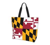 BOAIHH Maryland State Flag Sac à bandoulière léger pour femme Grande capacité Sac de courses à bandoulière pour un usage quotidien et le travail