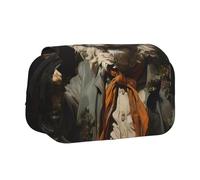 BOAIHH Mr. Dancing Tiger Trousse à stylos double coque Impression pleine largeur Convient pour les croquis, les voyages et l'école