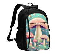 BOAIHH Pretty Little Champignons Sac à dos grande capacité avec compartiment indépendant pour soulager la pression