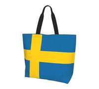 BOAIHH Sac à bandoulière léger pour femme avec drapeau suédois de grande capacité pour un usage quotidien et le travail