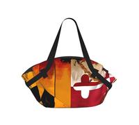 BOAIHH Sac de camping pliable en bois vintage avec drapeau du Maryland, confortable et élégant, multifonction, épais, durable, accessoire de voyage spacieux