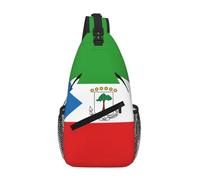 BOAIHH Sac de poitrine de grande capacité avec drapeau de la Guinée équatoriale, confortable et décompressif, adapté pour les voyages, le travail et l'extérieur