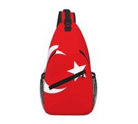 BOAIHH Sac de poitrine de grande capacité avec drapeau de la Turquie - Confortable et décompressif - Convient pour les voyages, le travail et l'extérieur