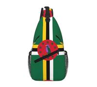 BOAIHH Sac de poitrine de grande capacité avec drapeau du Commonwealth de la Dominique, confortable et décompressif, adapté pour les voyages, le travail et l'extérieur