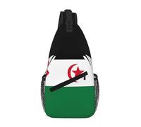 BOAIHH Sac de poitrine de grande capacité avec drapeau du Sahara occidental confortable et décompressif, adapté pour les voyages, le travail et l'extérieur