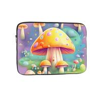 BOAIHH Sac d'ordinateur léger, motif de champignon de rêve fantastique, adapté pour les voyages d'affaires, le travail, les trajets, Noir , 15 inch