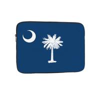 BOAIHH Sac d'ordinateur léger, motif exquis imprimé drapeau de la Caroline du Sud, adapté pour les voyages d'affaires, le travail, les trajets, Noir , 15 inch