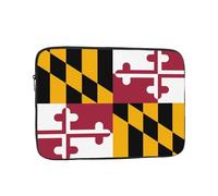 BOAIHH Sac d'ordinateur léger, motif exquis imprimé drapeau de l'État du Maryland, adapté pour les voyages d'affaires, le travail, les trajets, Noir , 17 inch