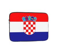BOAIHH Sac d'ordinateur léger, motif imprimé drapeau de la République de Croatie, adapté pour les voyages d'affaires, le travail, les trajets, Noir , 17 inch