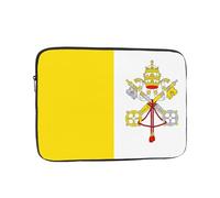 BOAIHH Sac d'ordinateur léger, motif imprimé drapeau du Vatican exquis, adapté pour les voyages d'affaires, le travail, les trajets, Noir , 15 inch