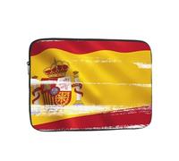 BOAIHH Sac d'ordinateur léger, motif imprimé drapeau espagnol exquis, adapté pour les voyages d'affaires, le travail, les trajets, Noir , 13 inch