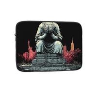 BOAIHH Sac d'ordinateur léger, superbe motif de soupir silencieux, adapté pour les voyages d'affaires, le travail, les trajets, Noir , 15 inch