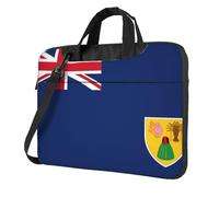 BOAIHH Sac léger pour ordinateur portable avec drapeau tendance des îles Turques et Caïques imprimé. Beau et simple pour les voyages d'affaires au bureau, Noir , 14 inch