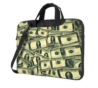 BOAIHH Sac léger pour ordinateur portable avec impression tendance de nombreux dollars de dessin animé, beau et simple pour les voyages d'affaires au bureau, Noir , 13 inch